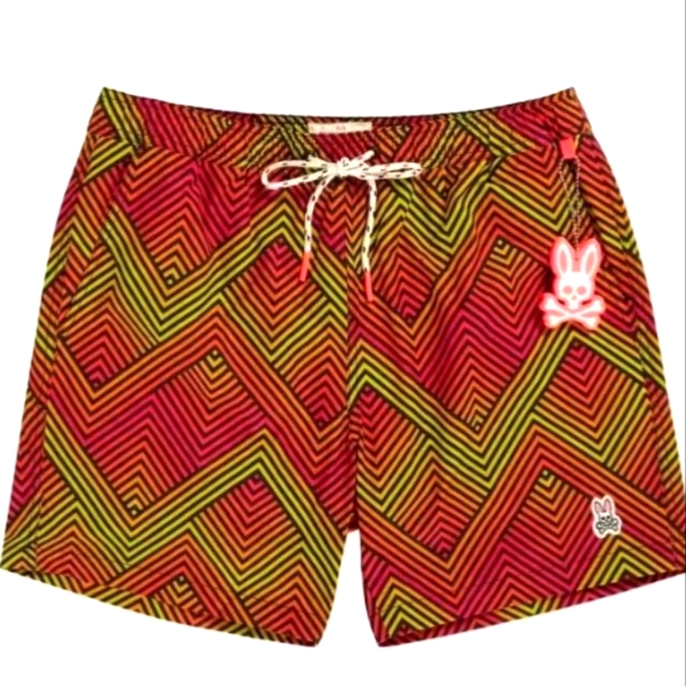 Psycho BunnyMen's Adrian Chevron Swim TrunksSize: MEDIUM (M) NWT